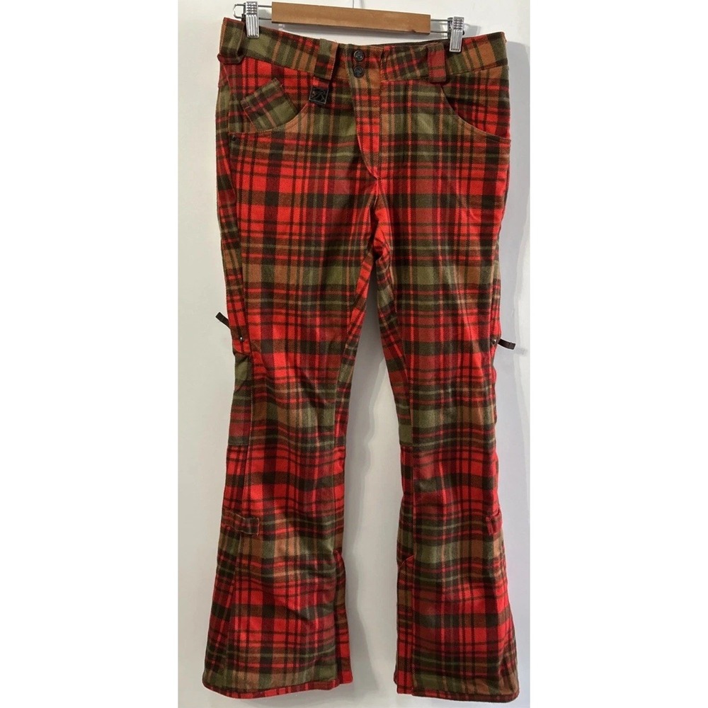 Vintage RARE Burton Ronin DryRide Snowboard Tartan PLAID Ski Pants Y2K Sz Small